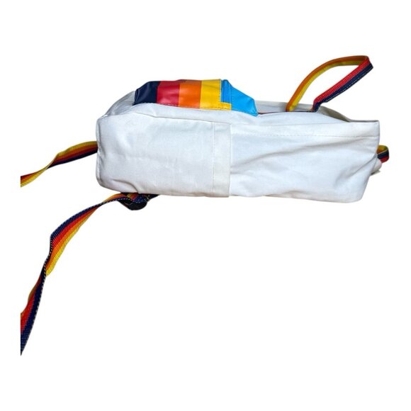 Aldi Gear Backpack 2023 with Laptop Padded Pocket Vintage Retro Red Orange Blue - Picture 5 of 13